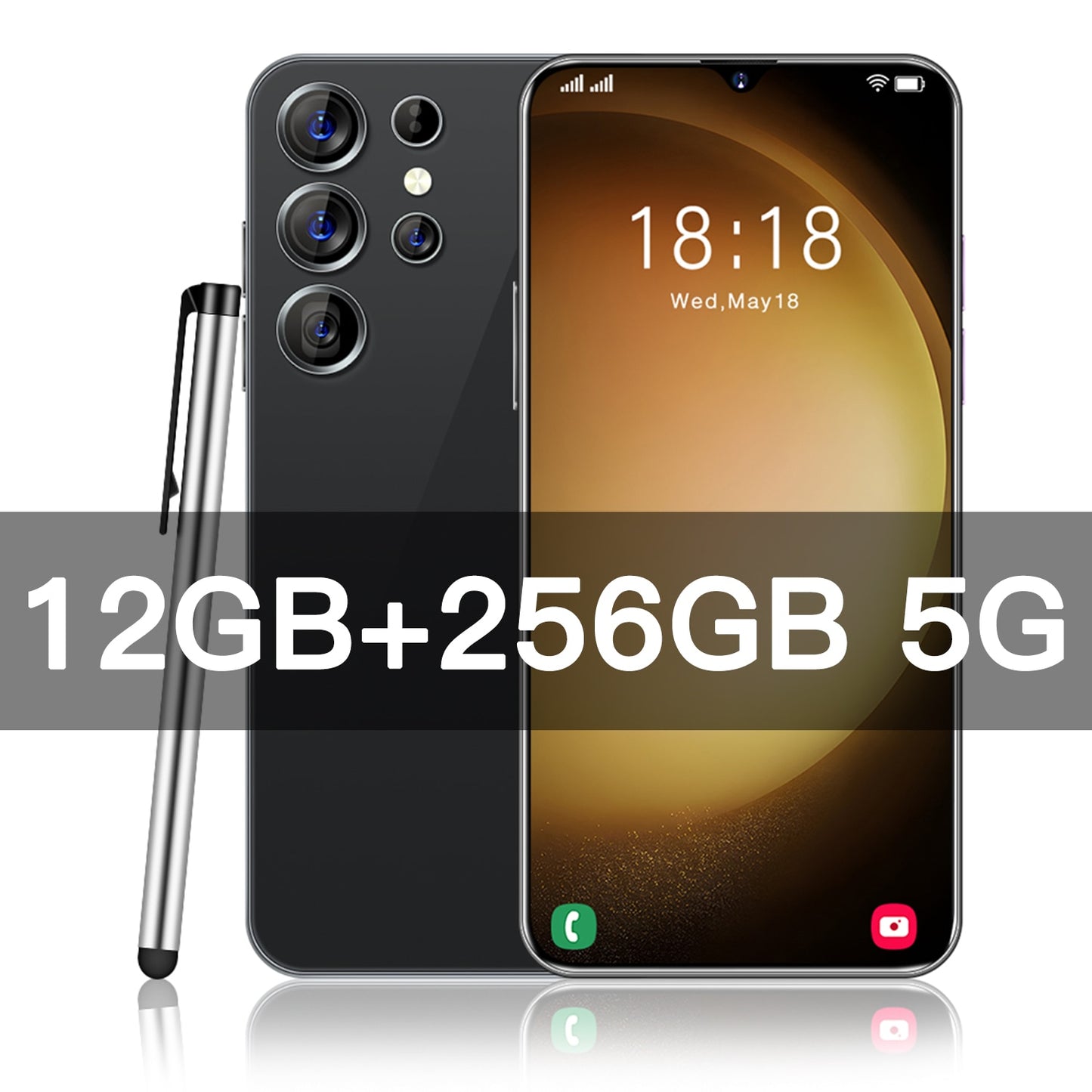 Global Version S23 Ultra Smartphone 16+1TB Full Screen Mobile Phone 7.3 Inch Cellphone 48MP+108MP Camera 7800mAh Android13