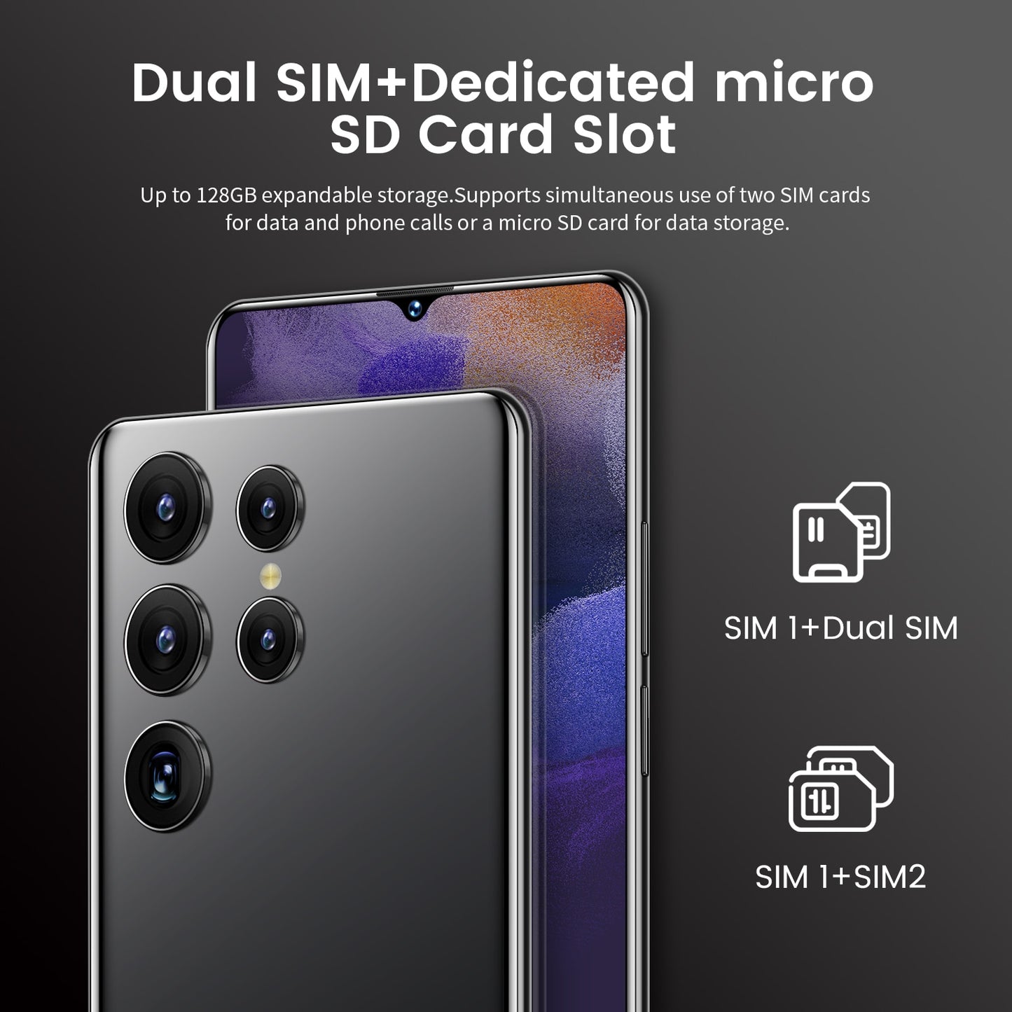 S23 Ultra Brand New Android Smartphone 6.8 Inch HD 16GB+1TB Mobile Phones Global Version Full Screen Face ID  3G 4G 5G Cell Phon